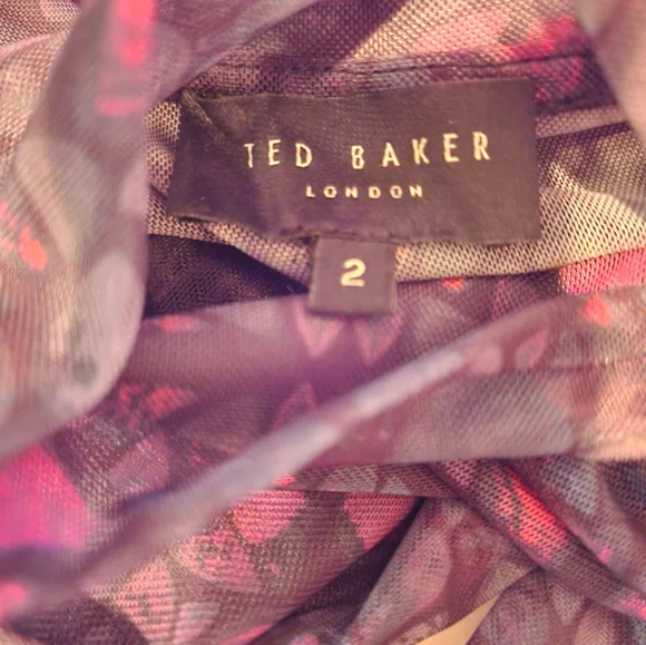 TED BAKER London Kamill Mesh Top In Black Size M - Picture 8 of 11